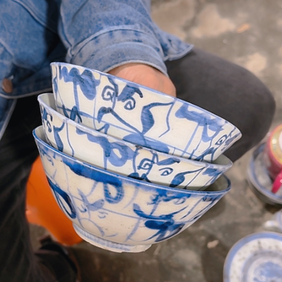 【闪购商品】紫砂盖碗爱***酒青花3个