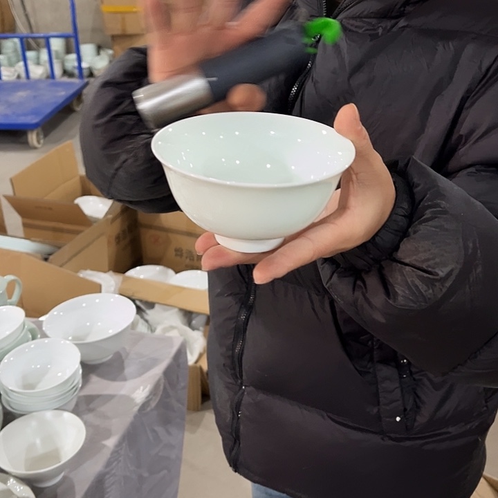 瓷片云青4.75英寸米饭碗六个包邮