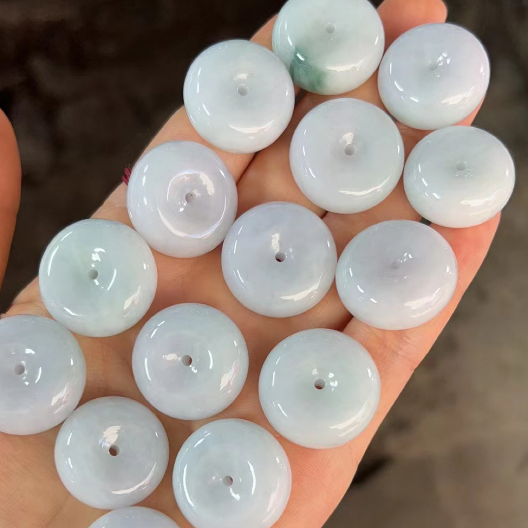 天然缅甸A货翡翠厚平安扣约25cmm（多样性，发其一）