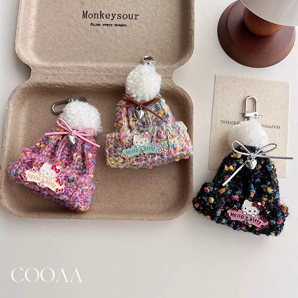 COOAA毛线帽手机挂件秋冬配饰苹果挂绳手机壳通用挂饰手机饰品