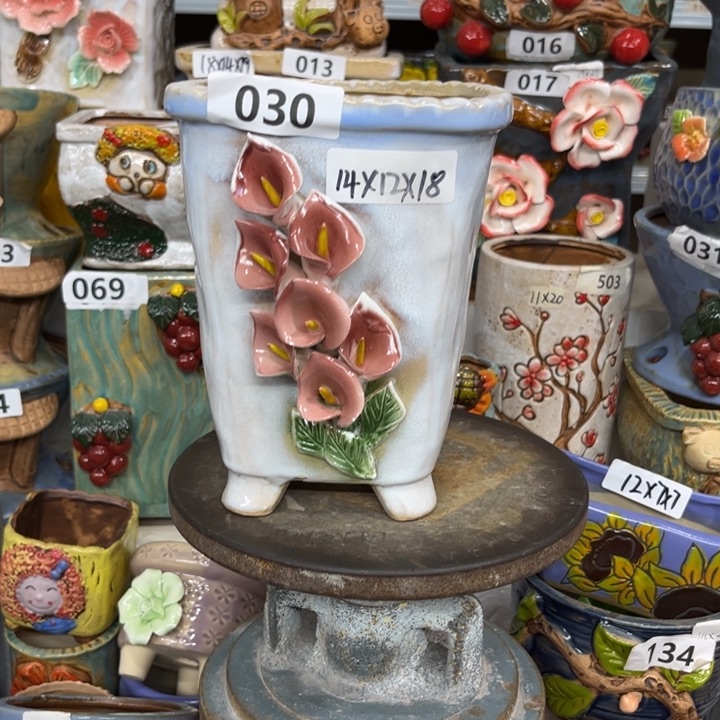 紫砂花盆粗陶材质多肉花盆