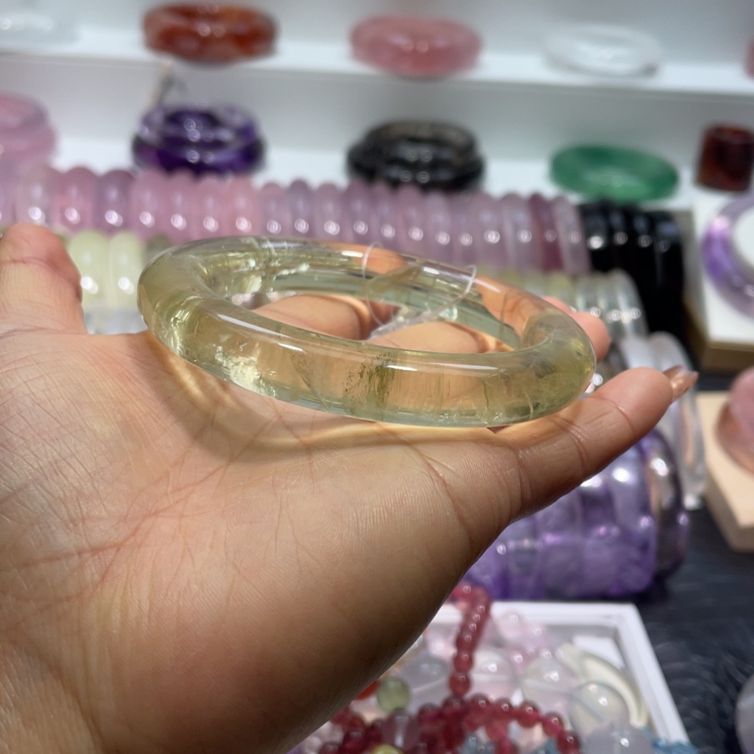 水晶手镯59圈口20号未镶嵌