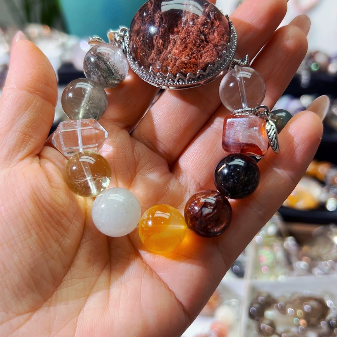 合金手链水晶团*酱手串