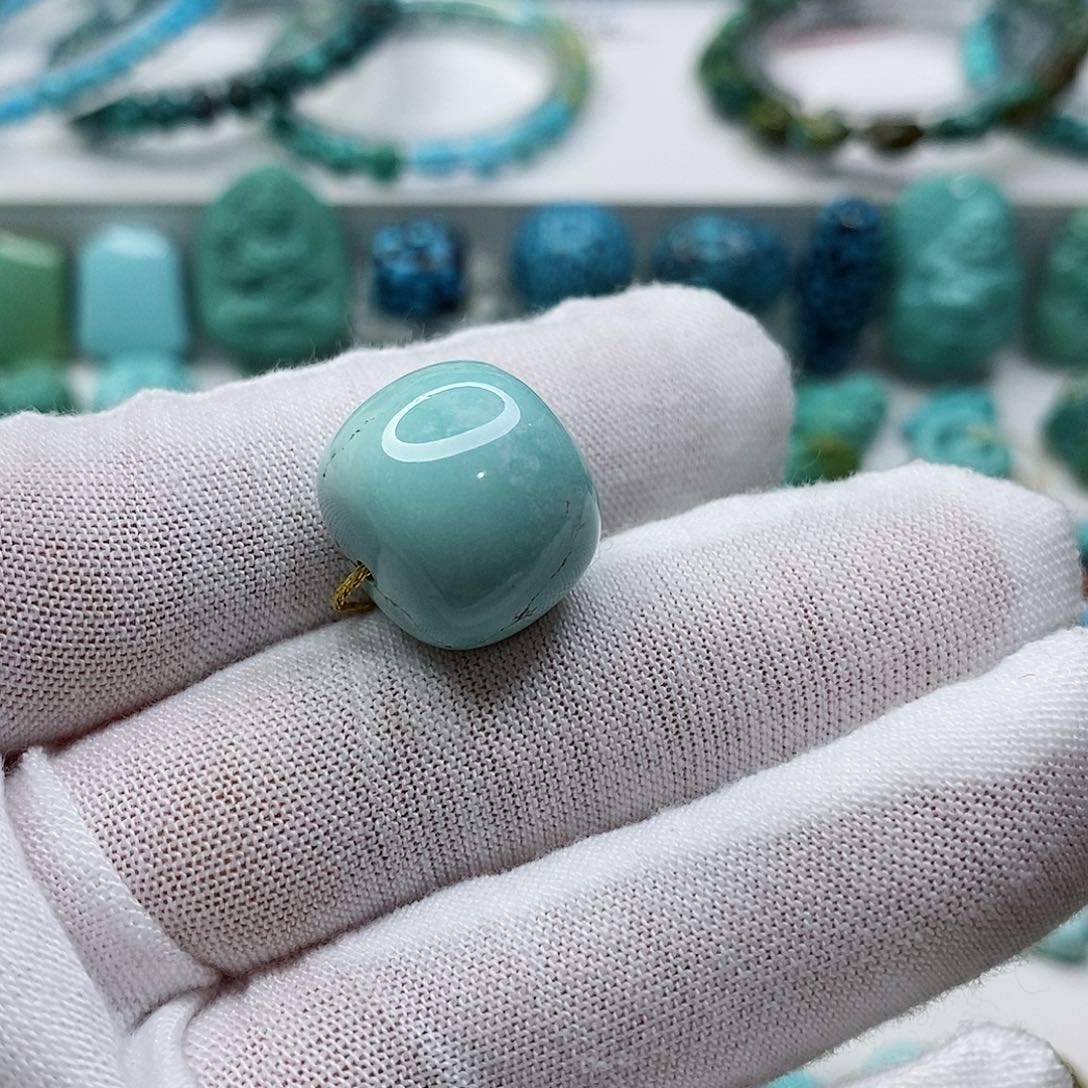 绿松石珠宝奇石未镶嵌青*