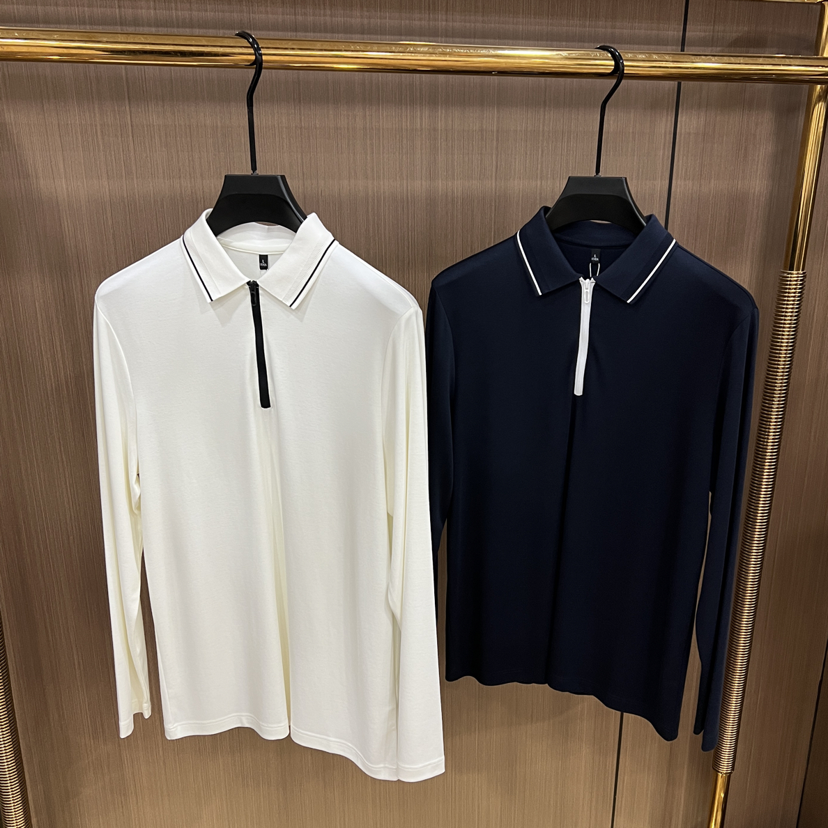 男士秋冬长袖翻领打底衫