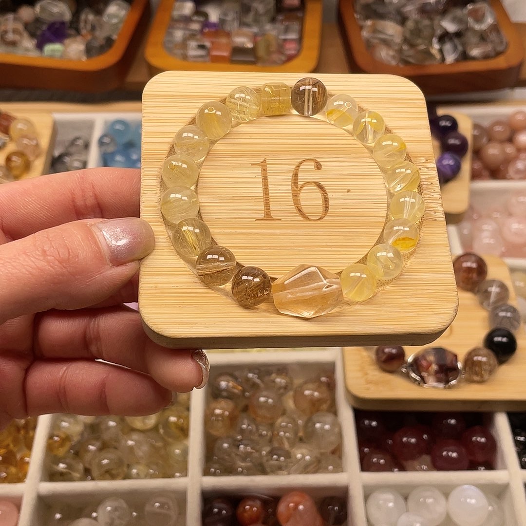 烟晶手链合金兴****心