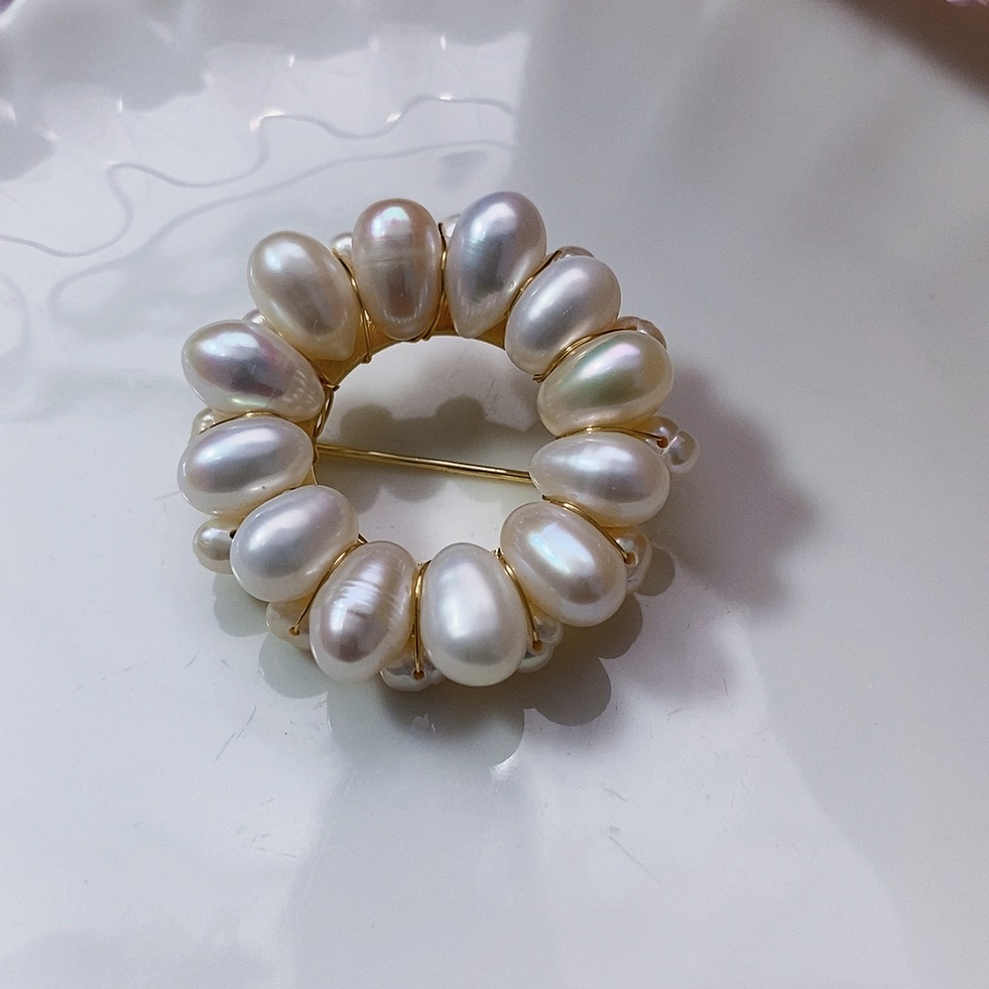 淡水珍珠特价冲单子不退换胸针未镶嵌