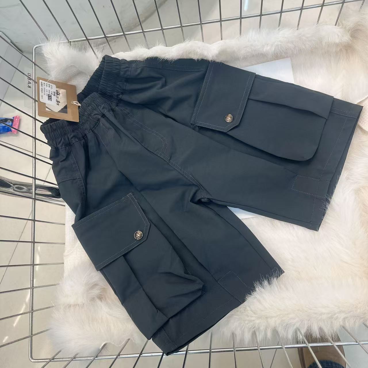 SNBB  2025夏季儿童新款简约工装休闲中裤 5502