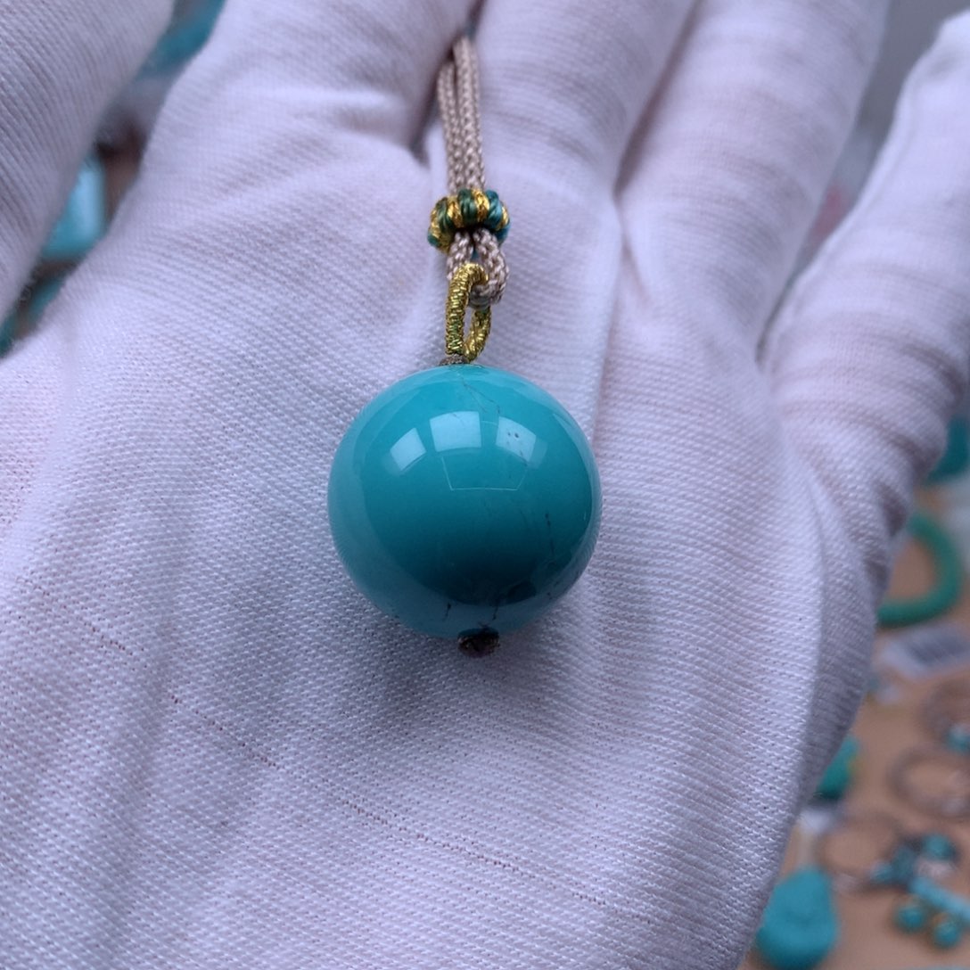 未镶嵌绿松石珠宝奇石直径19.3mm