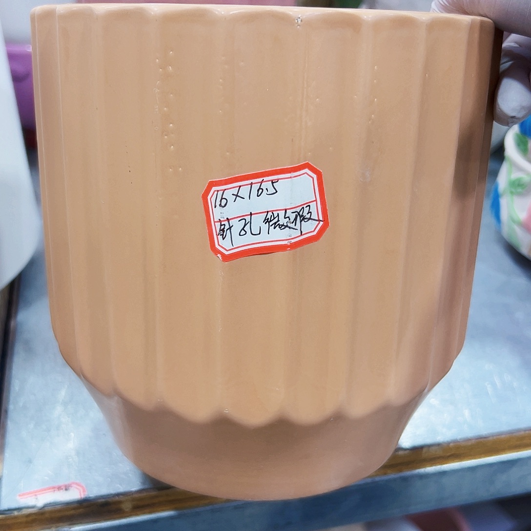 有孔，外贸尾单陶瓷花盆凑单10米包邮