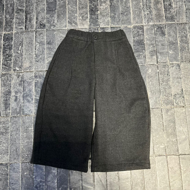 复古时尚休闲裤男童2025秋冬韩版纯色宽松百搭儿童毛呢裤