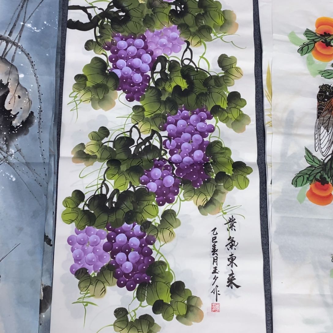 国画尺寸100✖️50三尺手绘