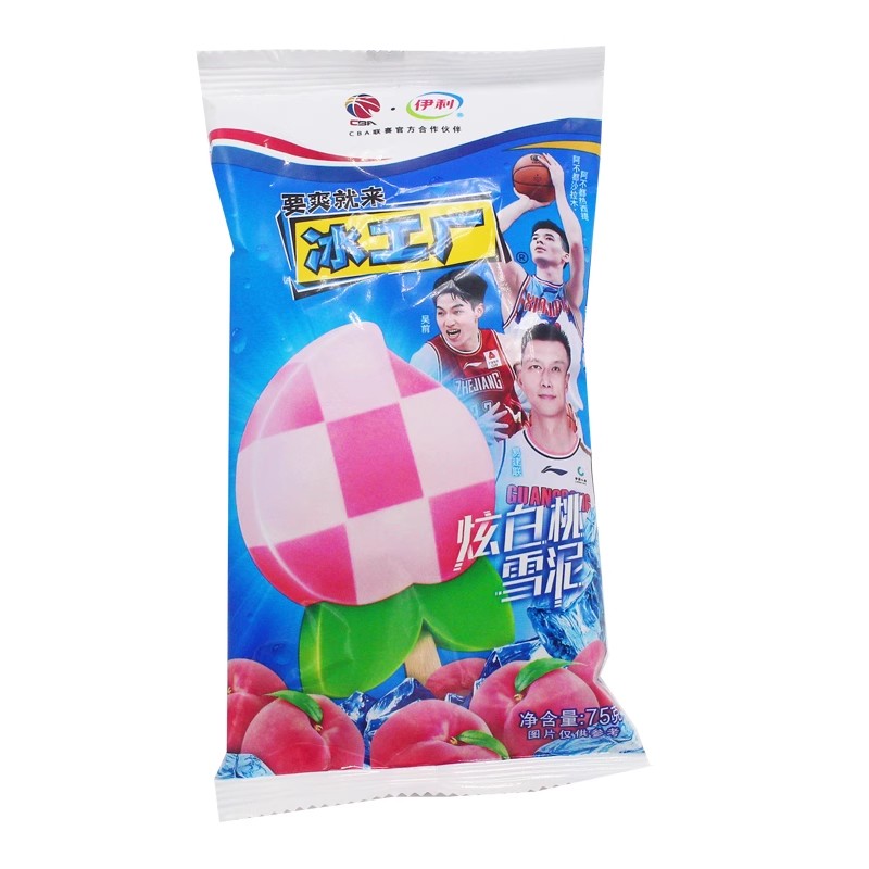  伊利 冰工厂炫白桃70g*1支