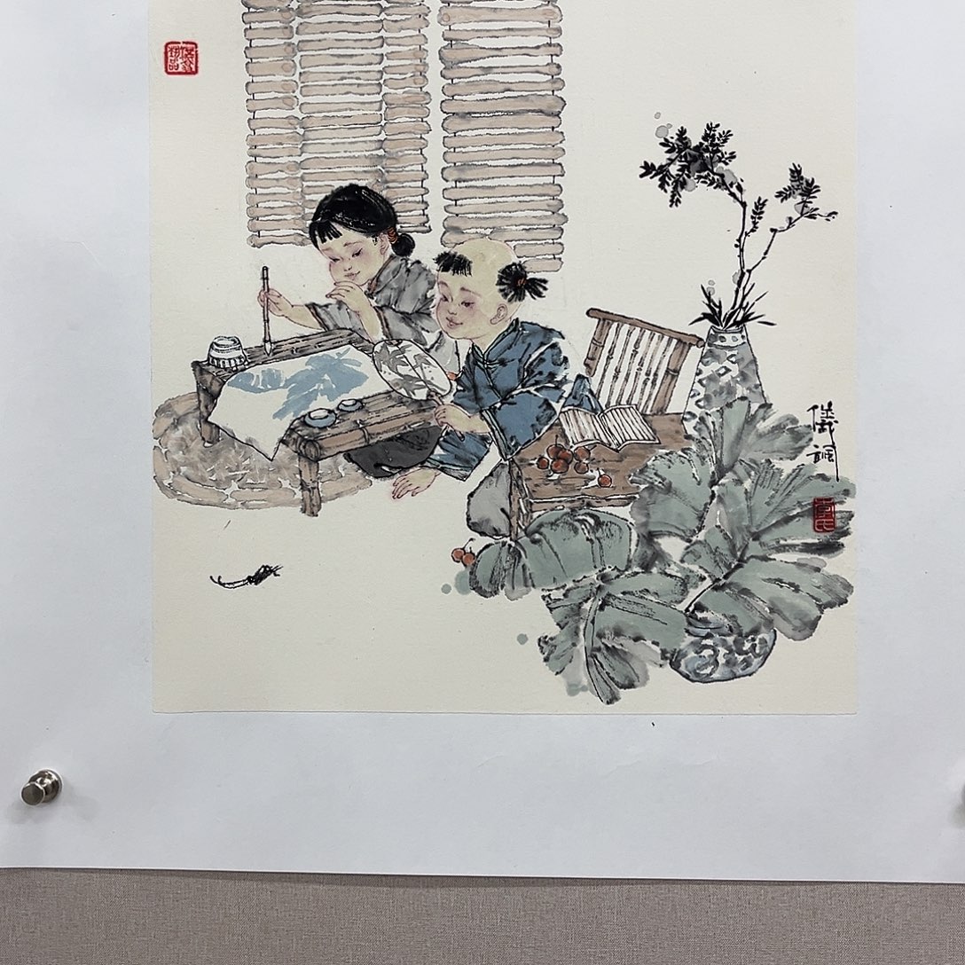 国画艺术家真人手绘