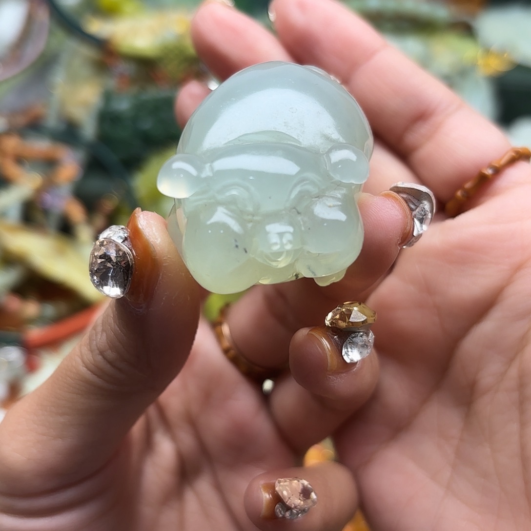 ****爱蛇纹石玉合金颈饰