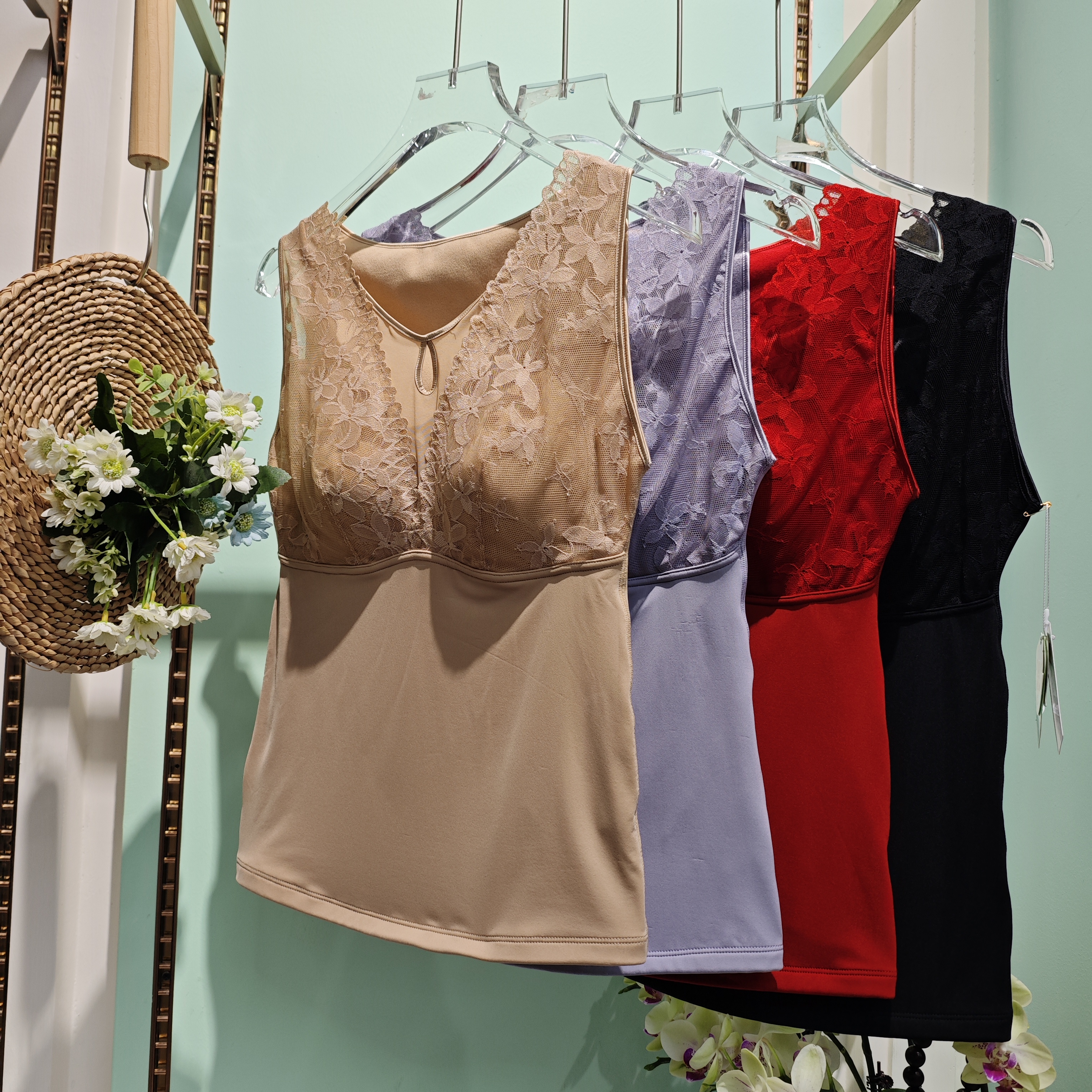 【麦田乡音】文胸背心保暖蕾丝花边款8328 