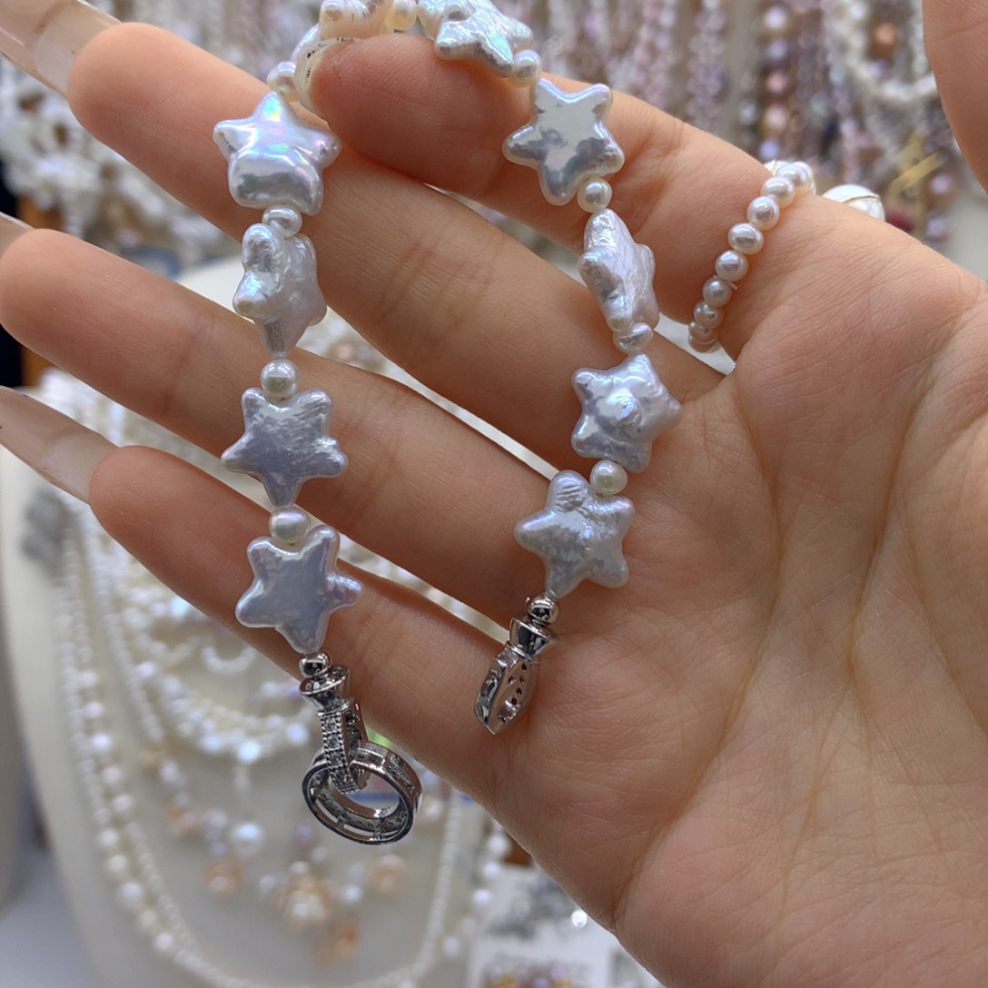 合金淡水珍珠手链