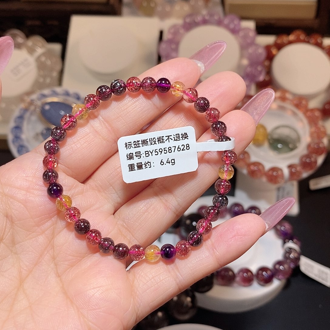 水晶手链未镶嵌m*s黑加仑超七