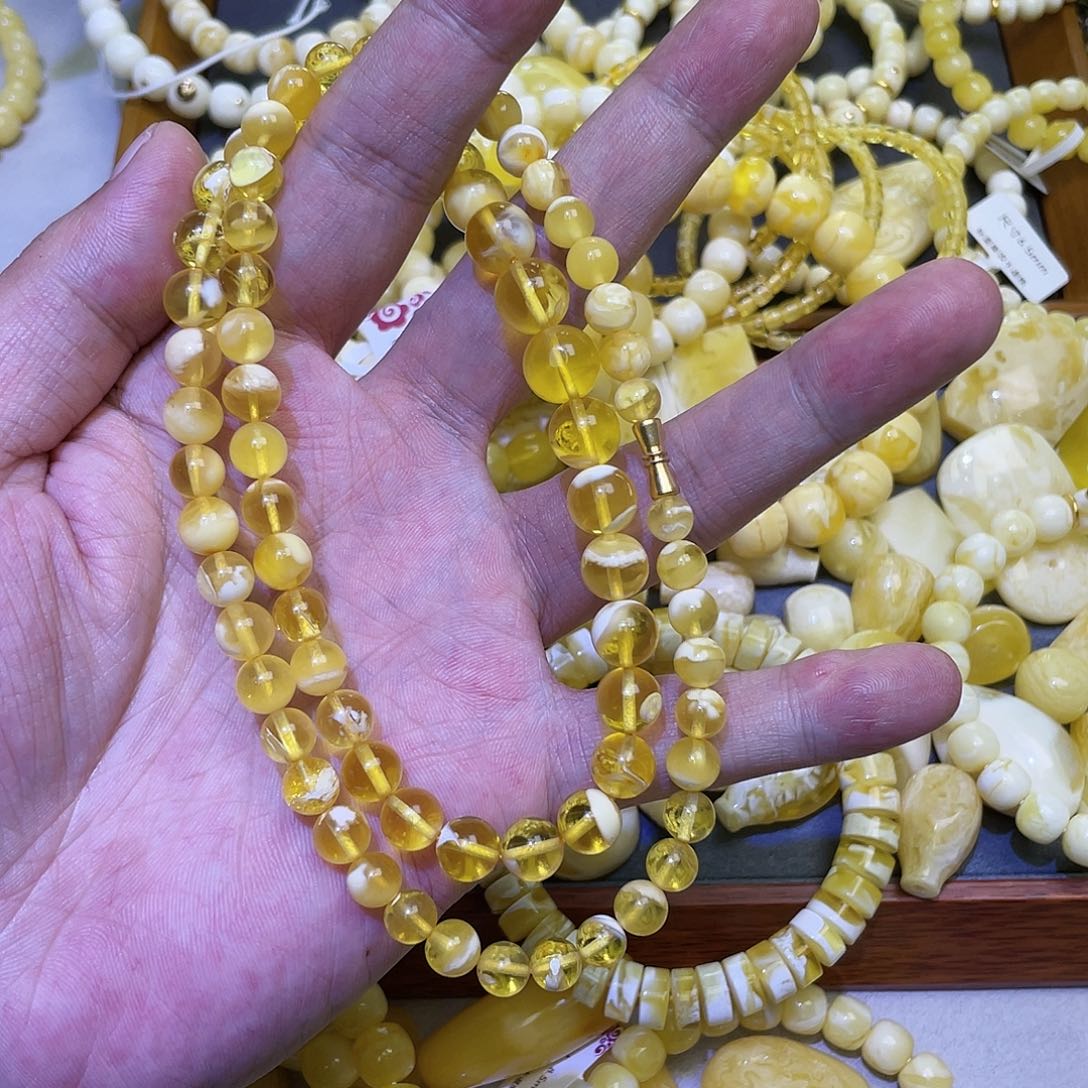 蜜蜡手串未镶嵌妈妈链