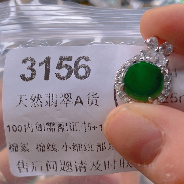 翡翠未镶嵌吊坠(不含链)