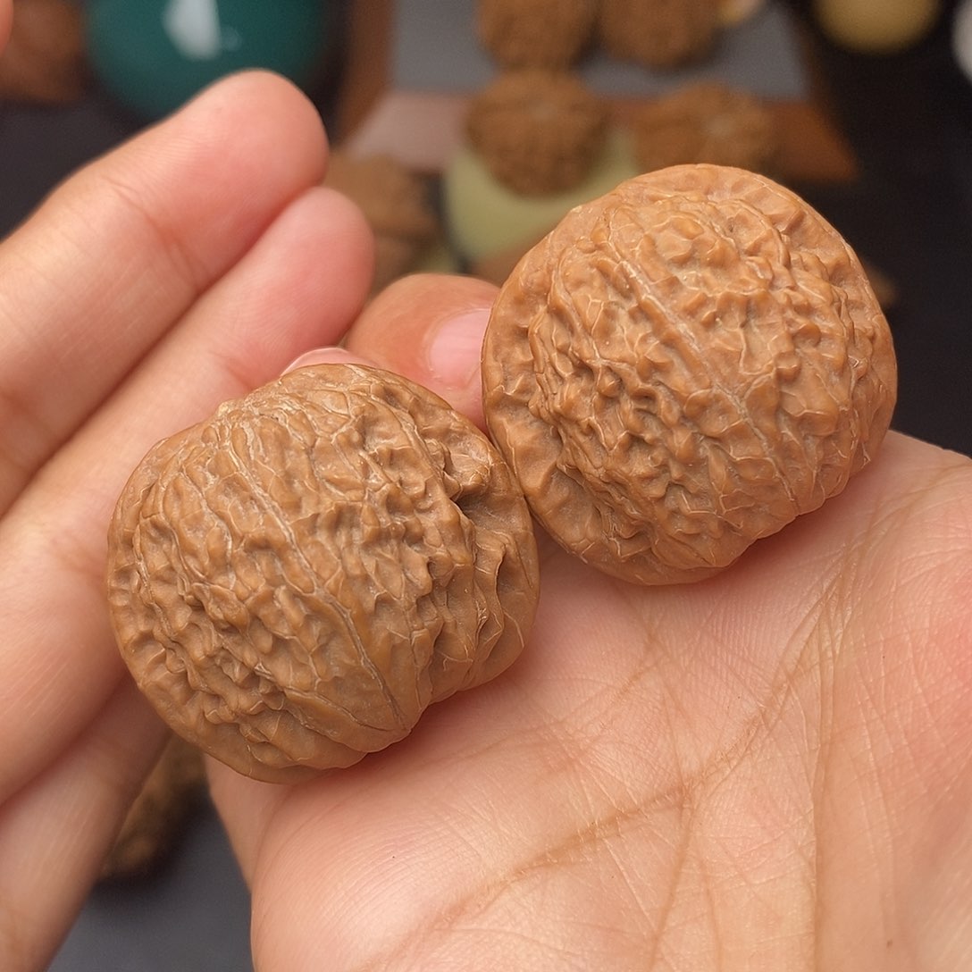 把件文玩核桃金麒麟全品33.5