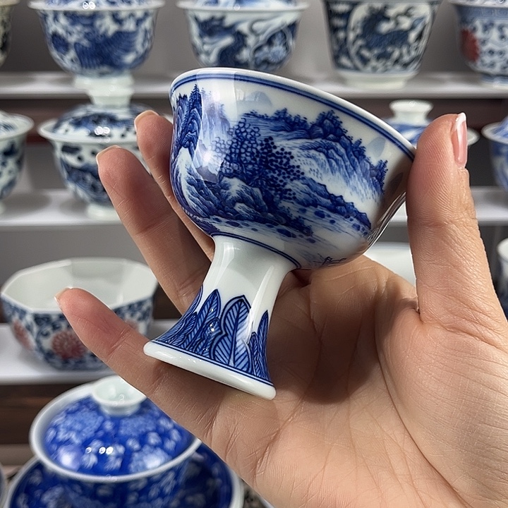 含***草景德镇溪山居手工手绘