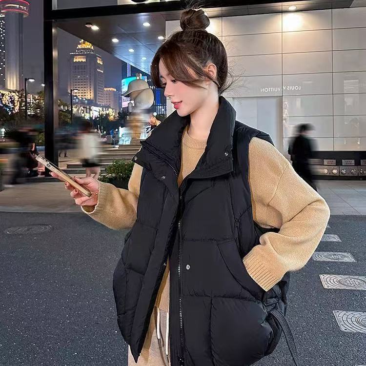 百搭马甲休闲冬季显瘦马夹厚款女显瘦加厚2025微胖女生网红坎肩