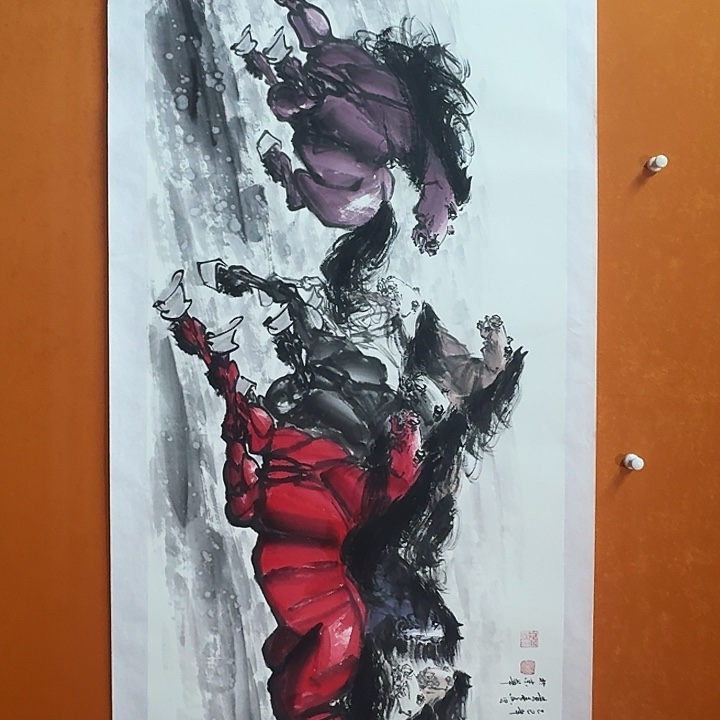 国画国画作品八骏图180/68