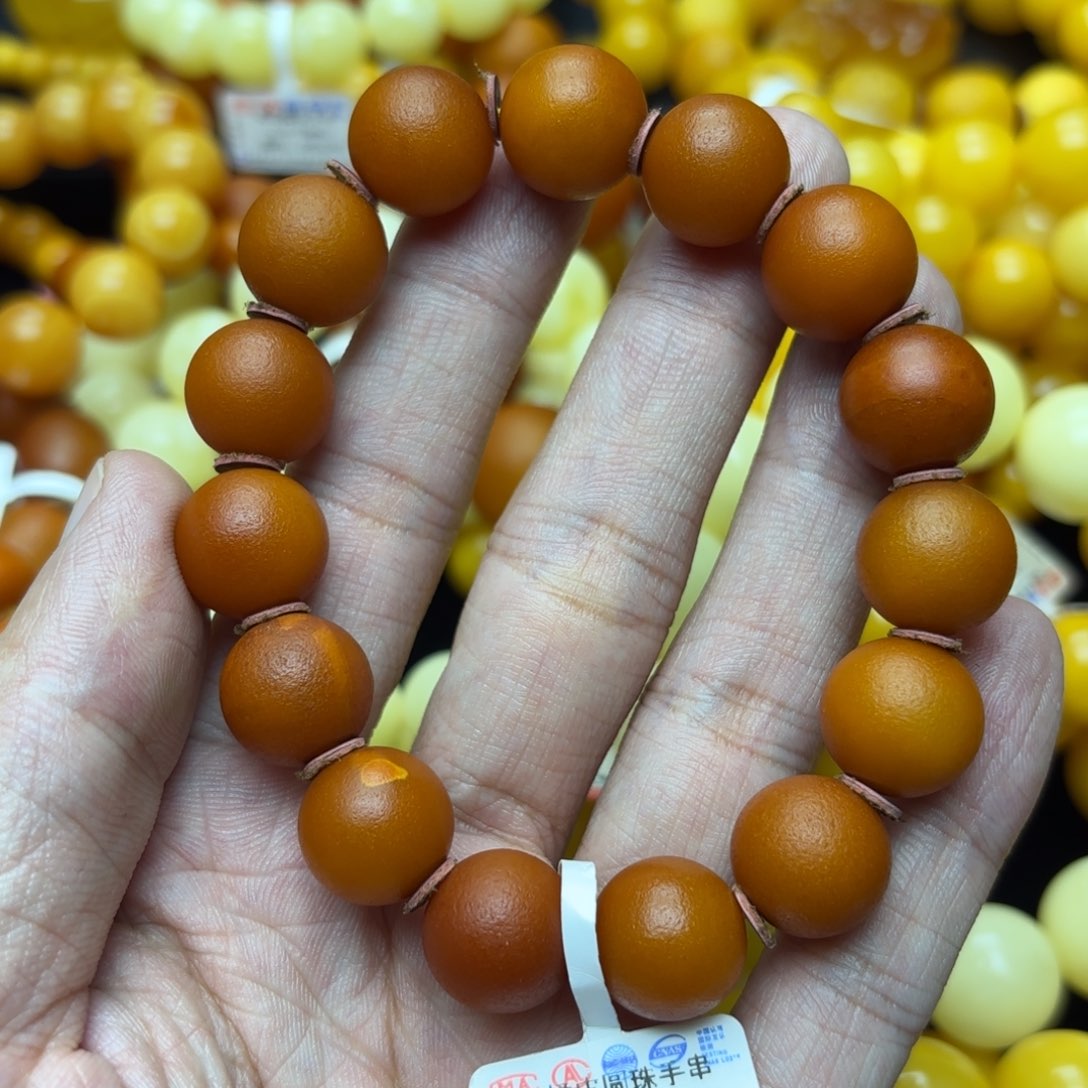 未镶嵌琥珀手链蜜蜡