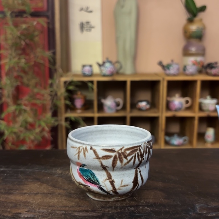 柴烧纯手工手绘陶瓷