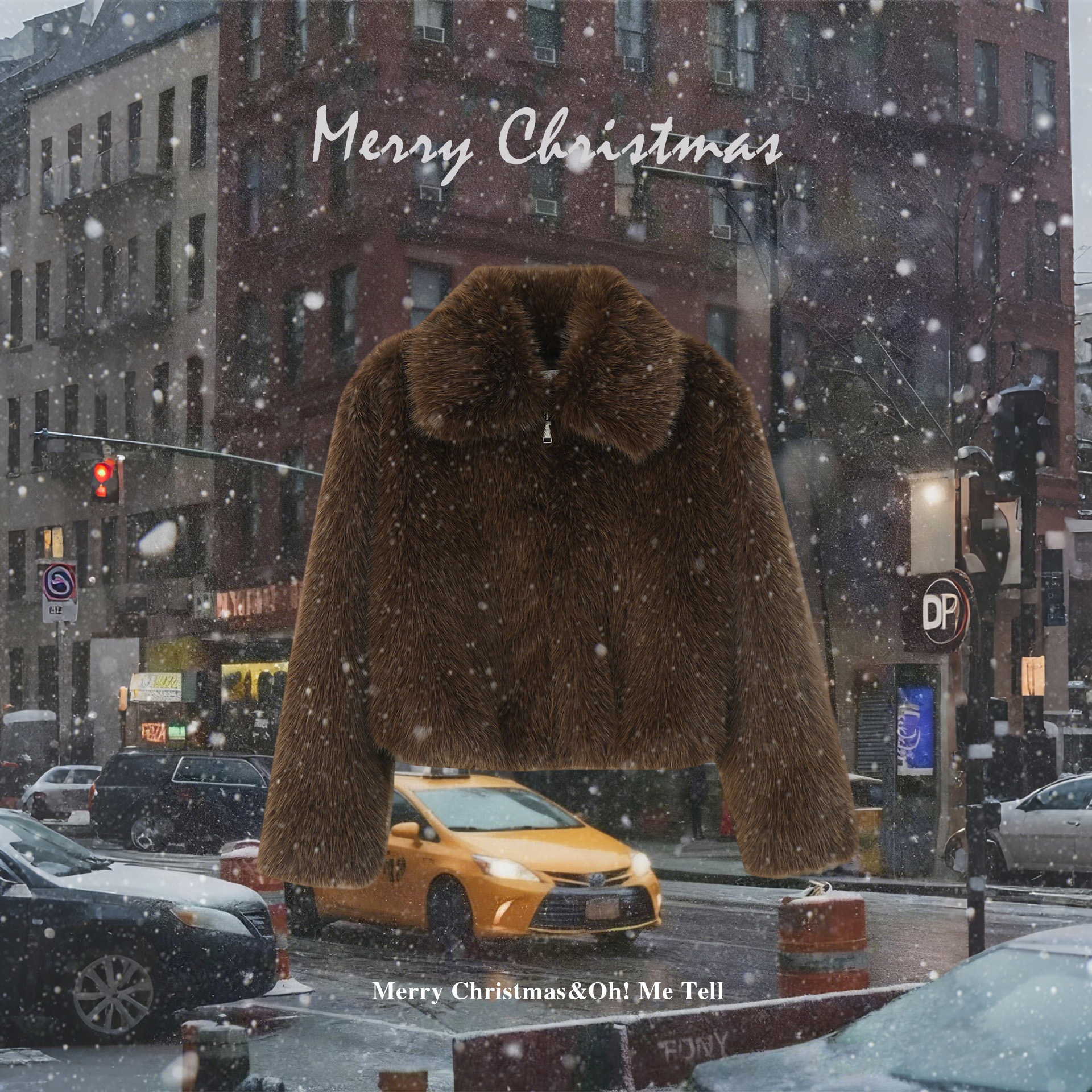 人造皮草 Oh！Me Tell 高级感仿狐狸毛环保皮草短款拉链毛毛外套女