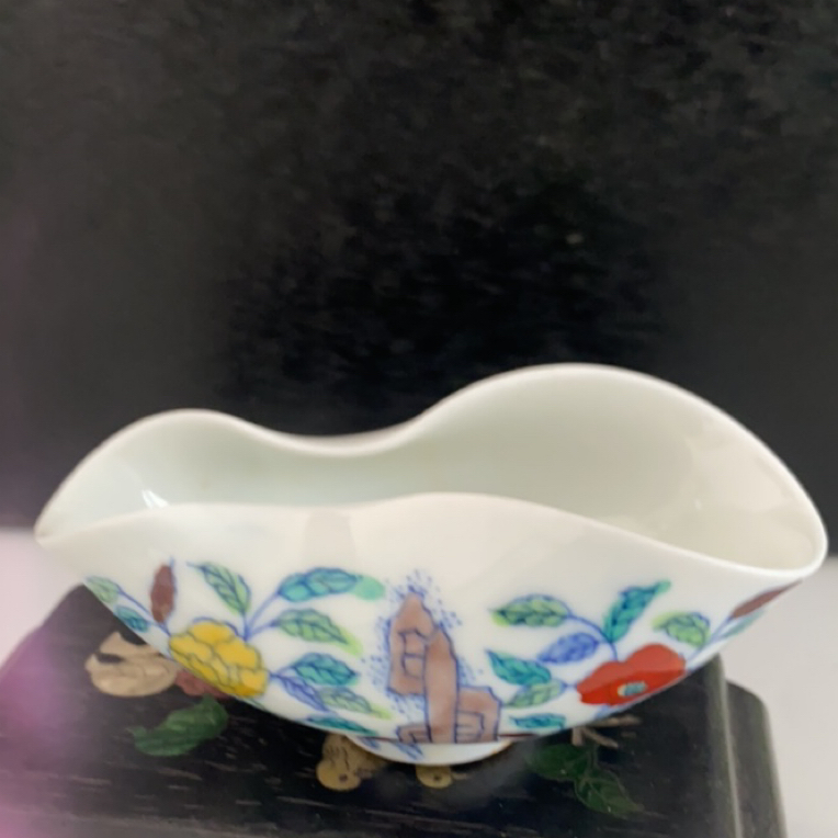 斗彩姹紫鸳鸯戏荷茶叶茶道具，公道杯