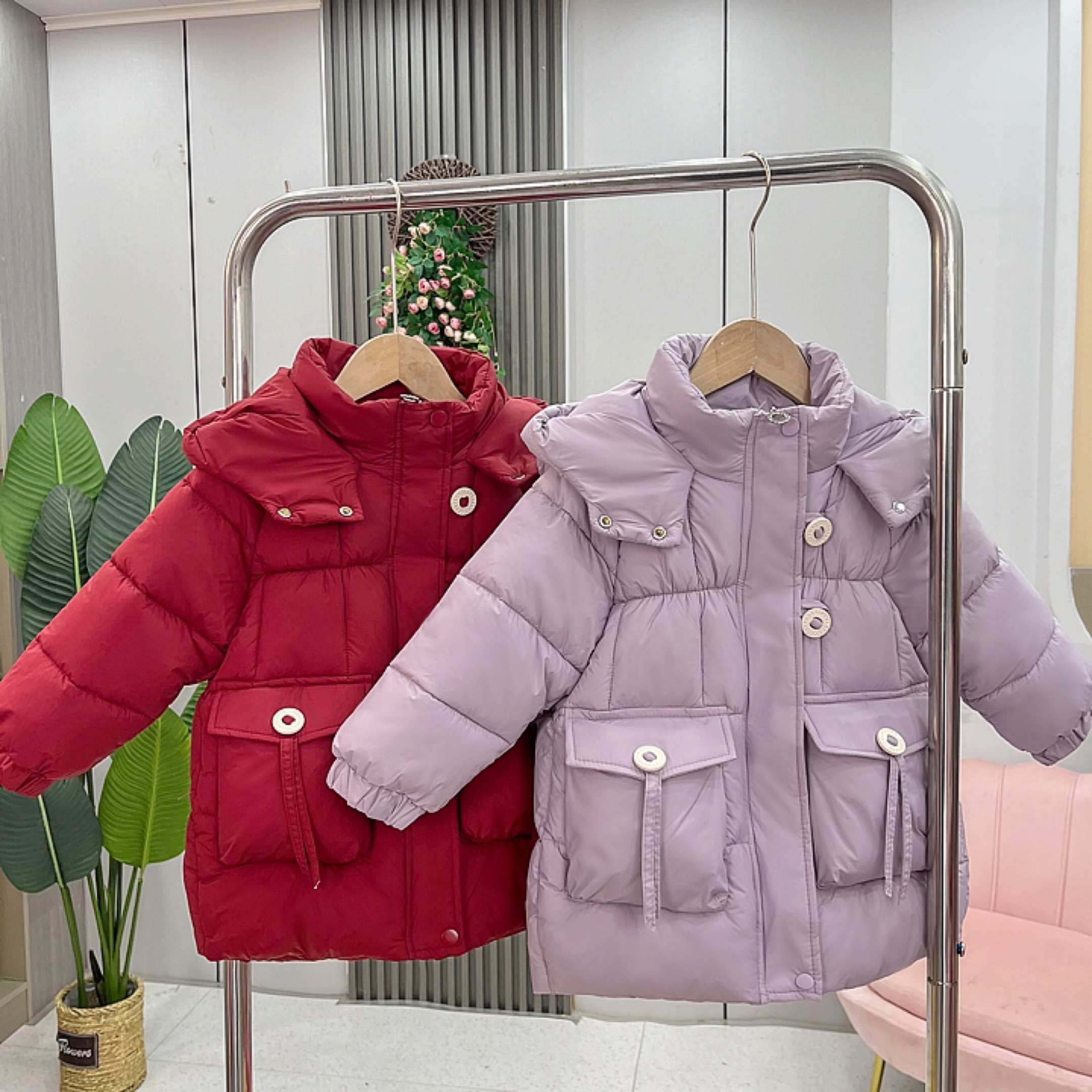 女童冬季棉衣2024新款加绒加厚棉衣女宝宝网红时尚中长款棉服冬款