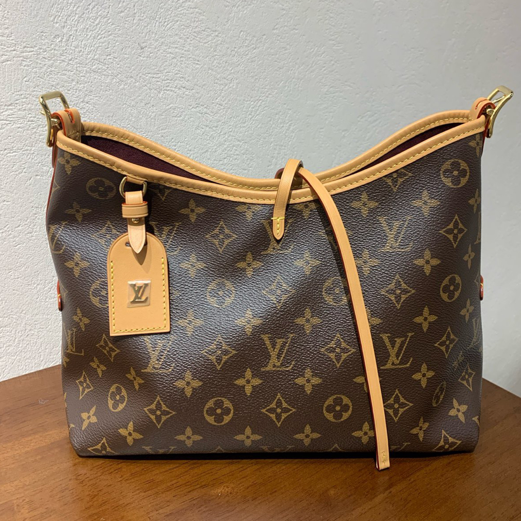 99新 LouisVuitton/路易威登 老花carryall单肩斜挎腋下包小号