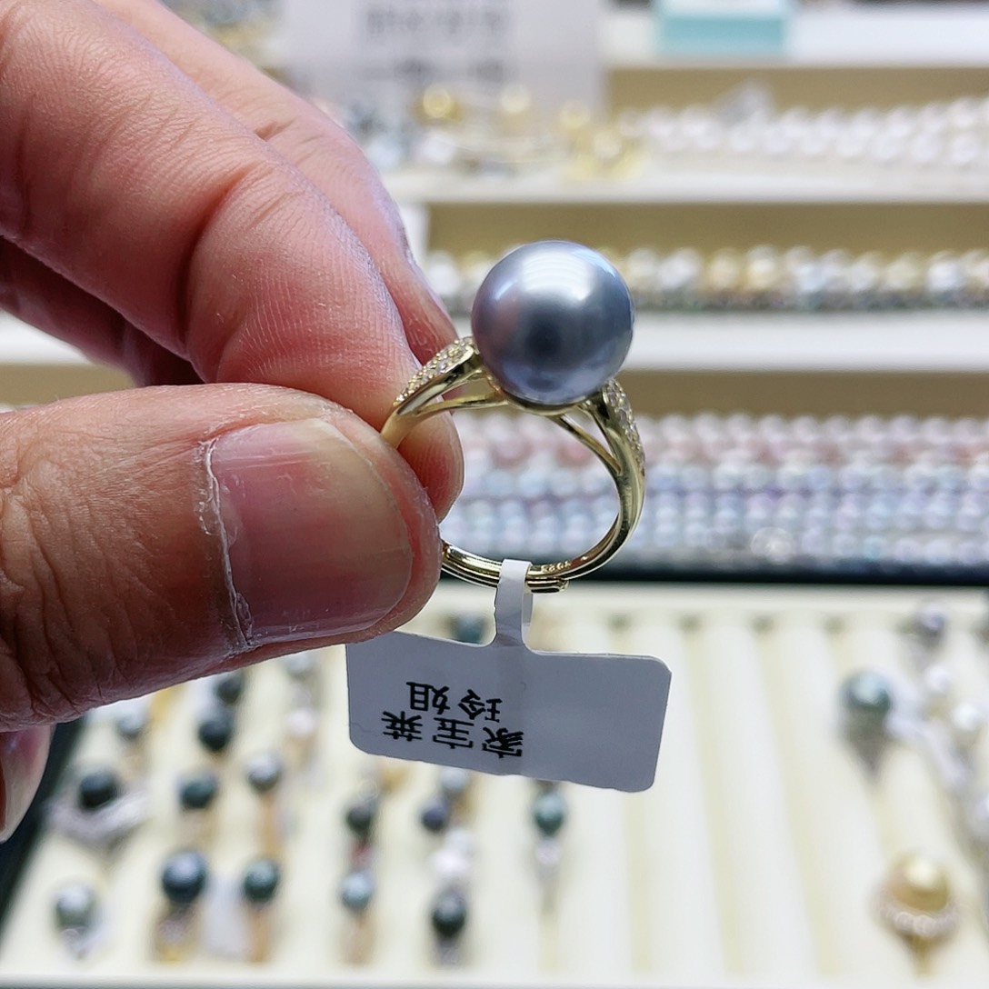 海水珍珠戒指银S925镶嵌