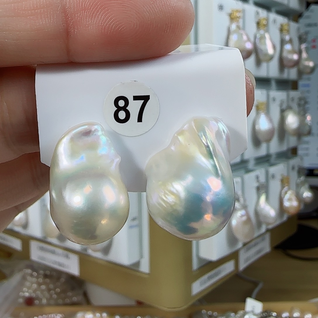 淡水珍珠耳钉（特价有瑕）银S925镶嵌