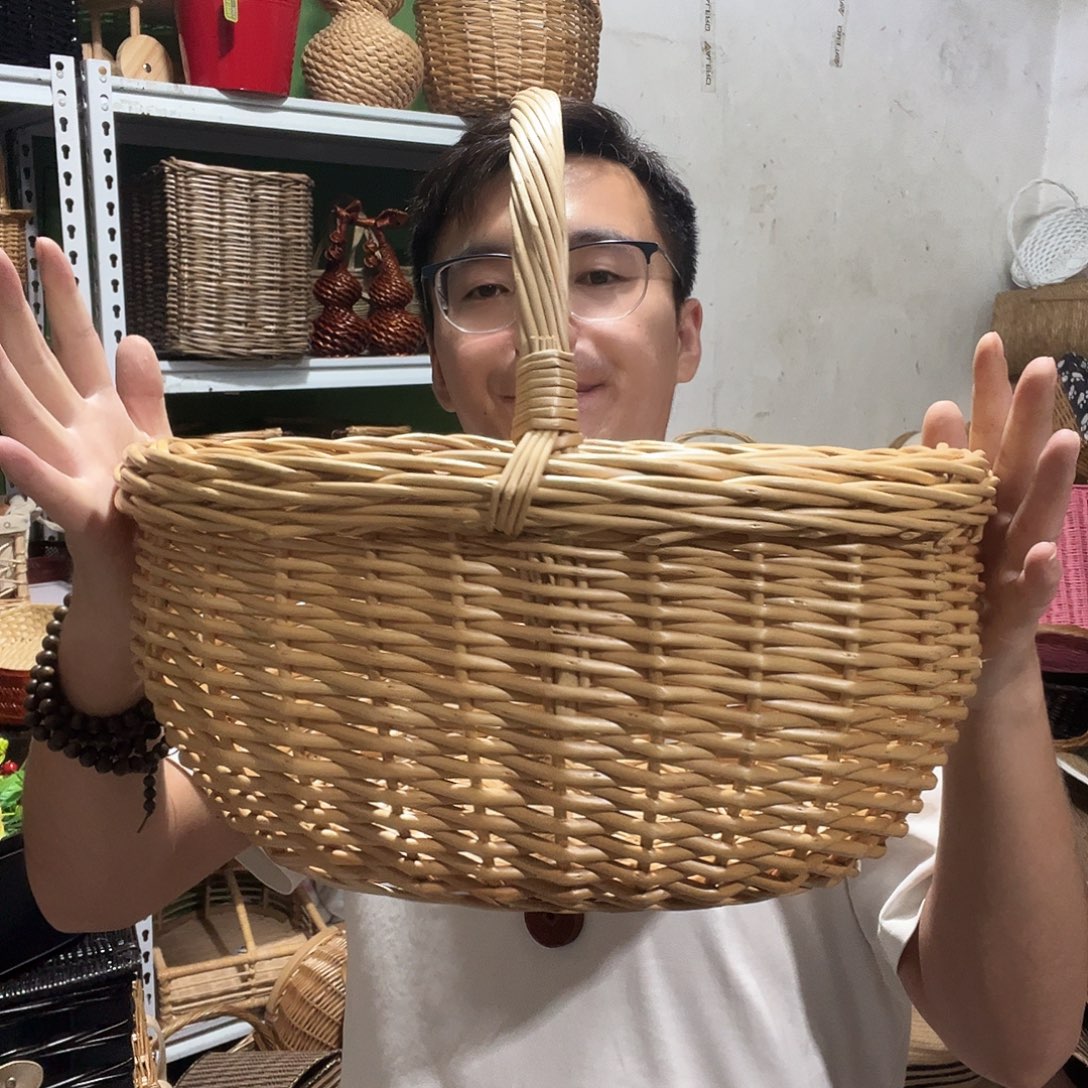 柳椭圆形手提篮购物篮