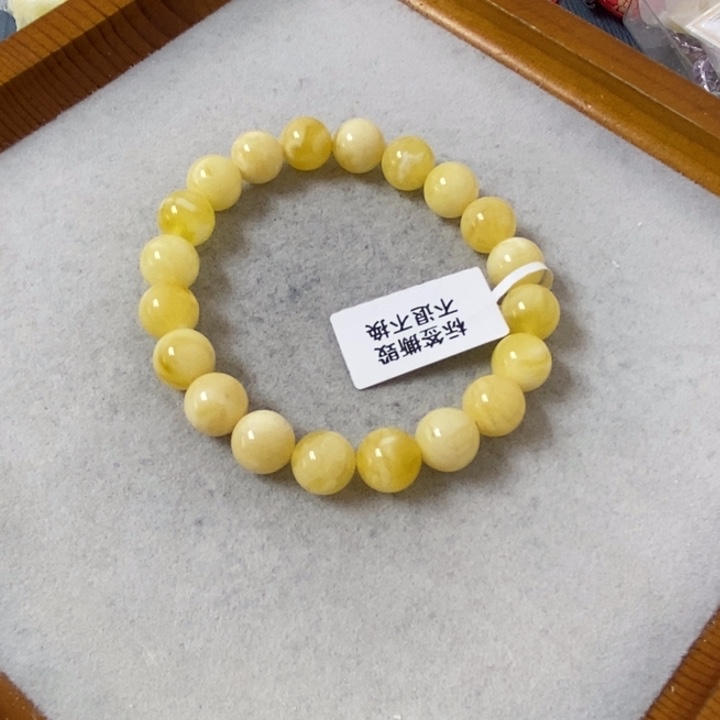 蜜蜡裸石未镶嵌串