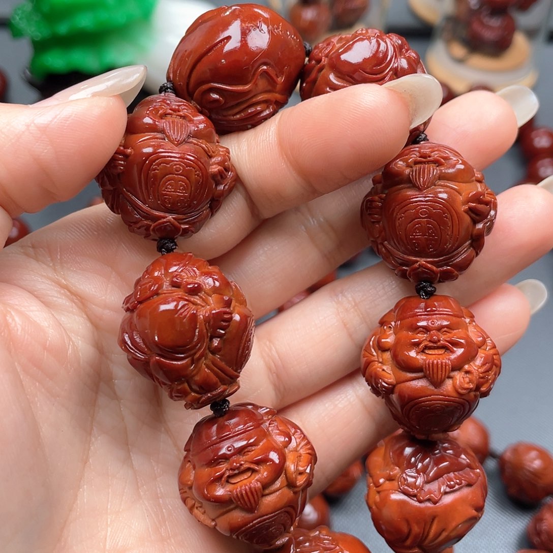 张***崇橄榄核手串财神手串