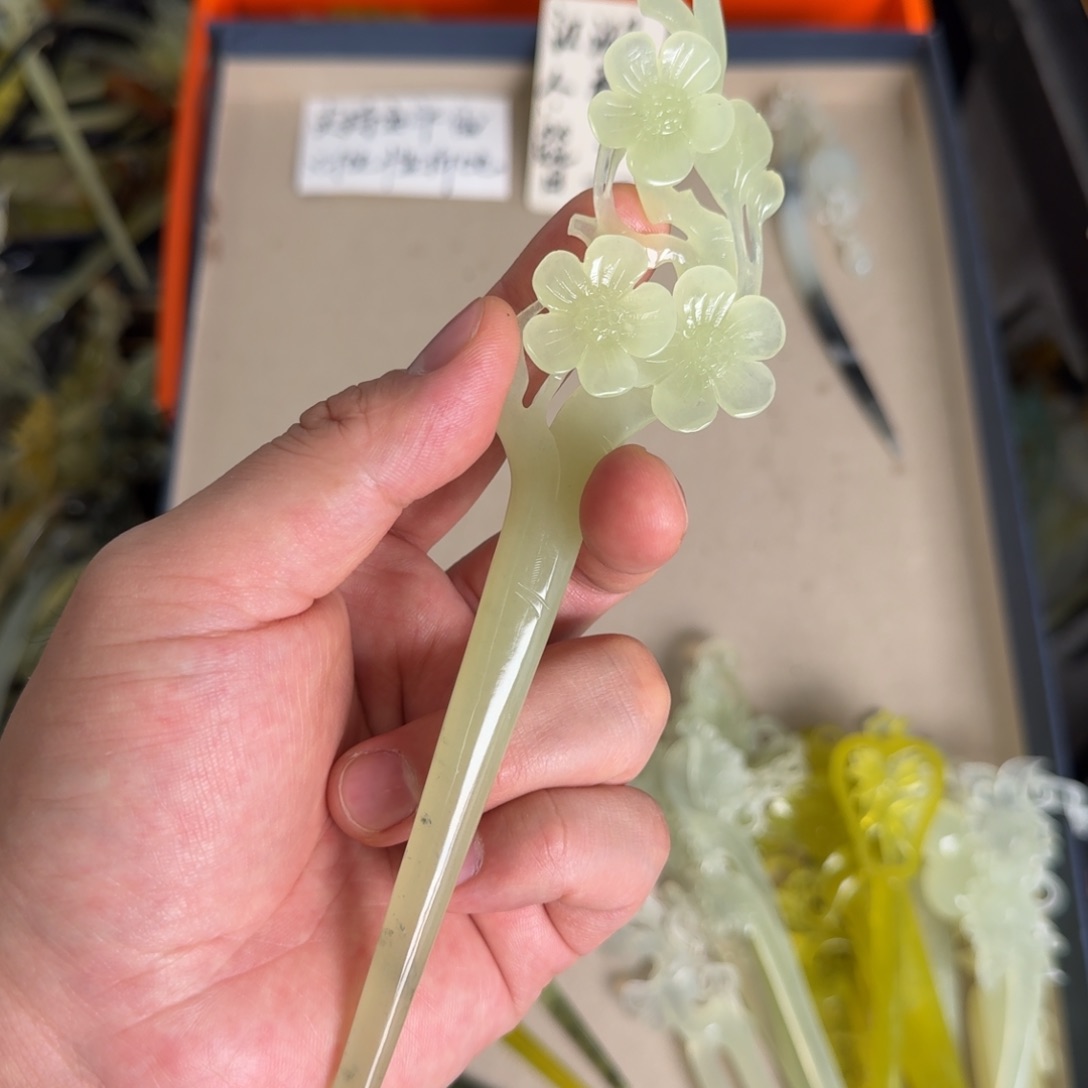岫玉发饰未镶嵌明君玉簪贼拉好看