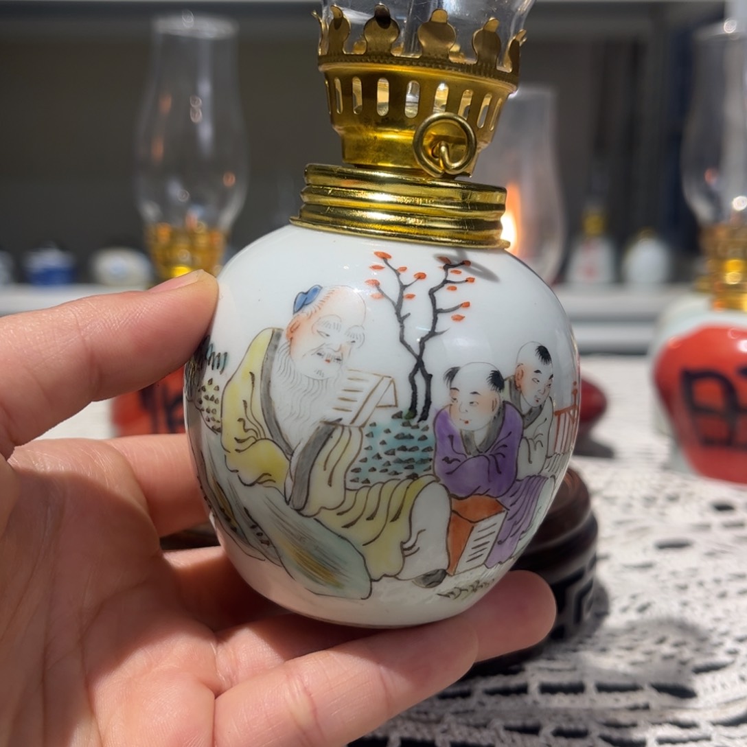 摆件景德镇陶瓷香薰灯