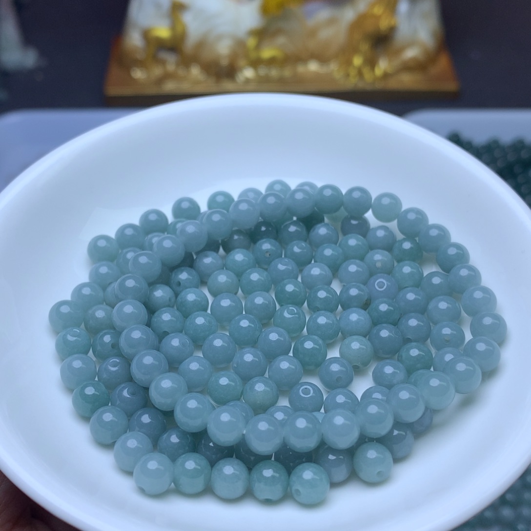 【闪购商品】翡翠手链未镶嵌卡6冰蓝水50个