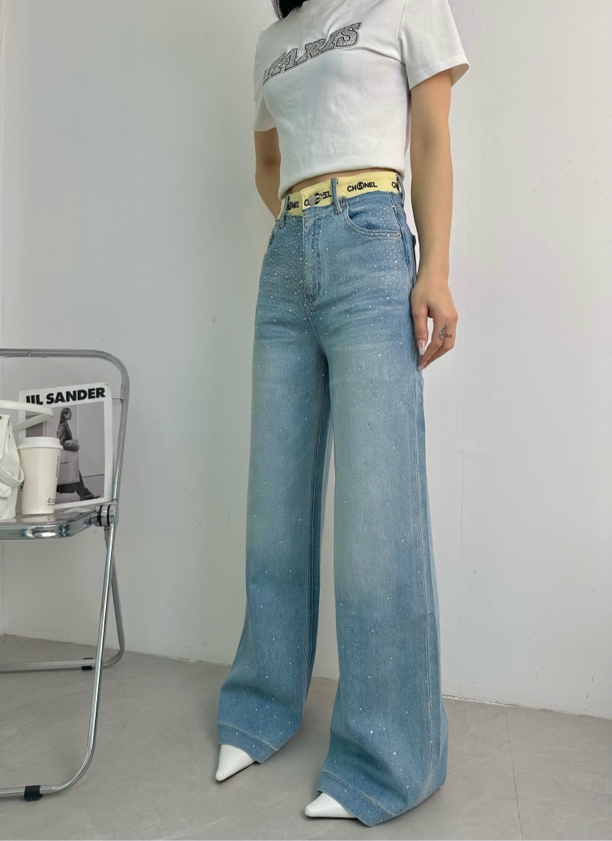 《GZZY》#55105 欧货潮牌满钻气质修身显瘦高货牛仔裤