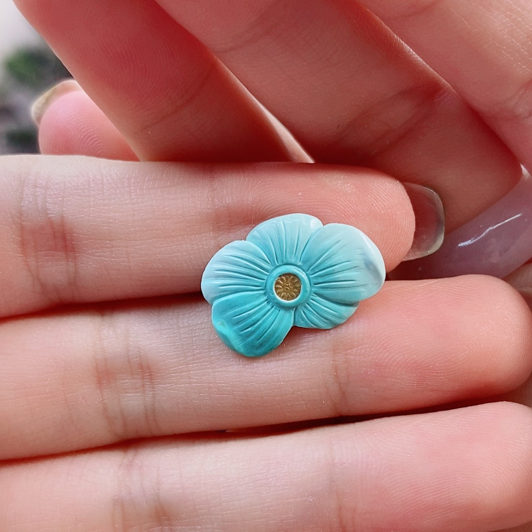 绿松石未镶嵌珠宝半成品