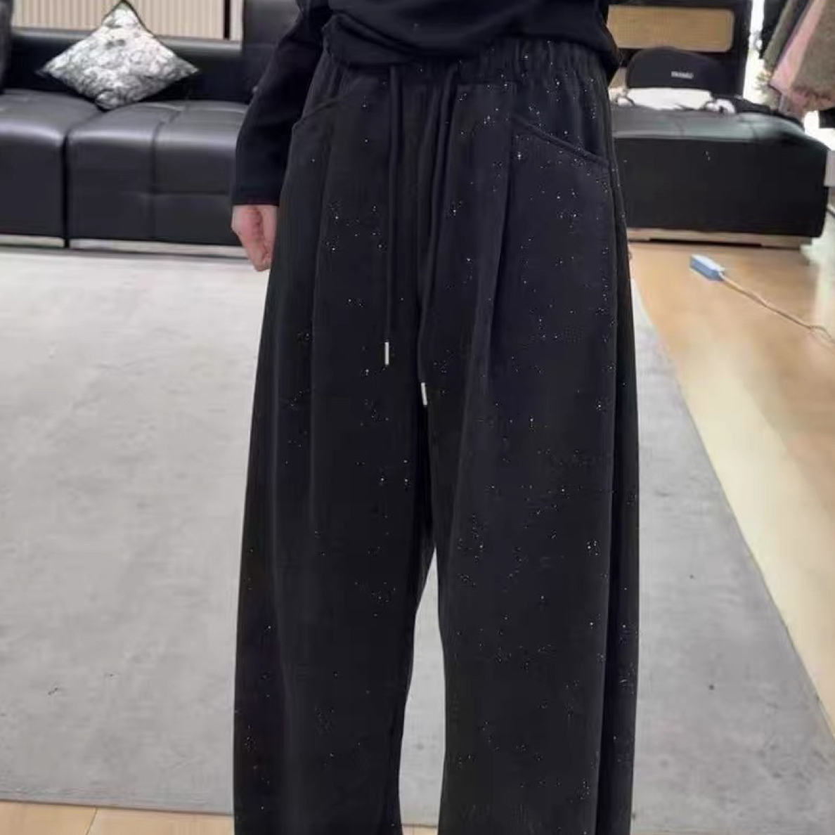 秋款8868高腰显瘦百搭银河女宽松直筒潮流长裤