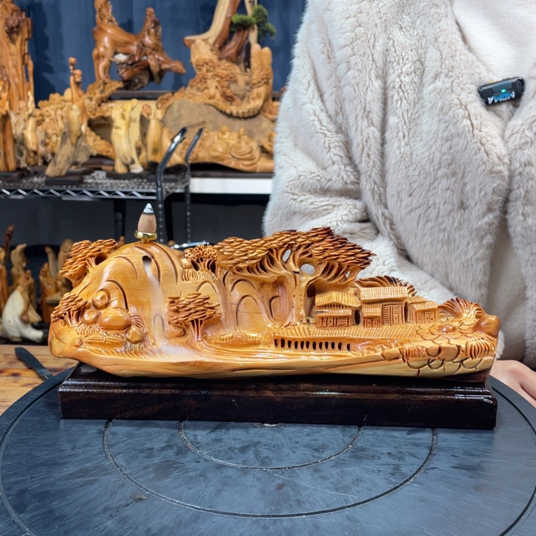 柏木（崖柏）山水倒流香送两盒香