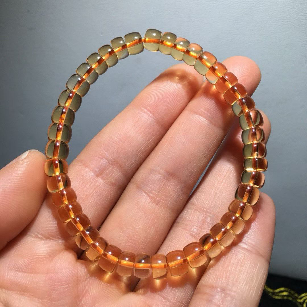 巴西黄水晶直切女士手链