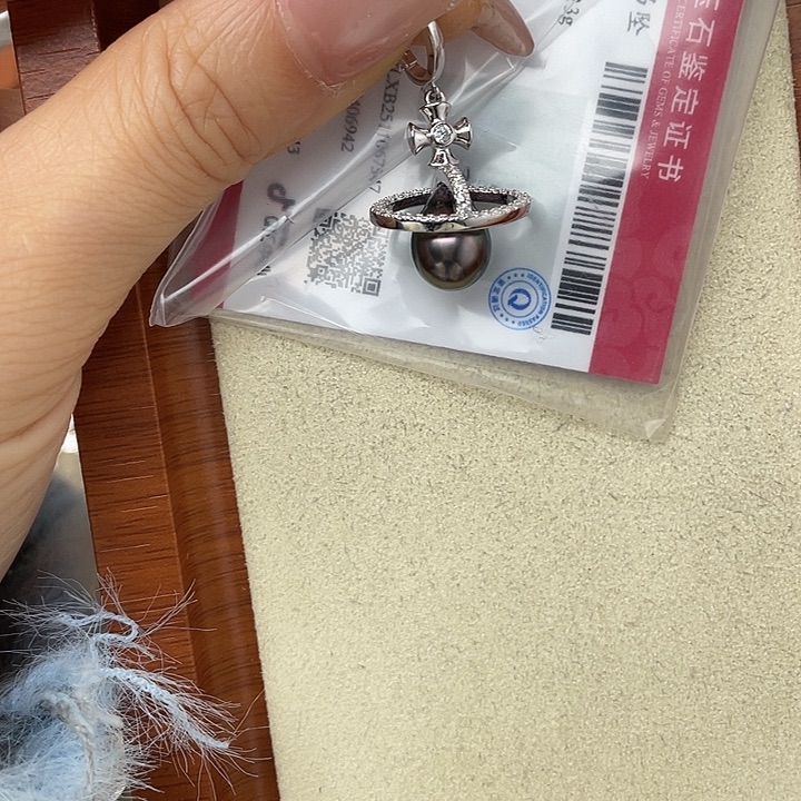 银S925镶嵌吊坠(不含链)海水珍珠