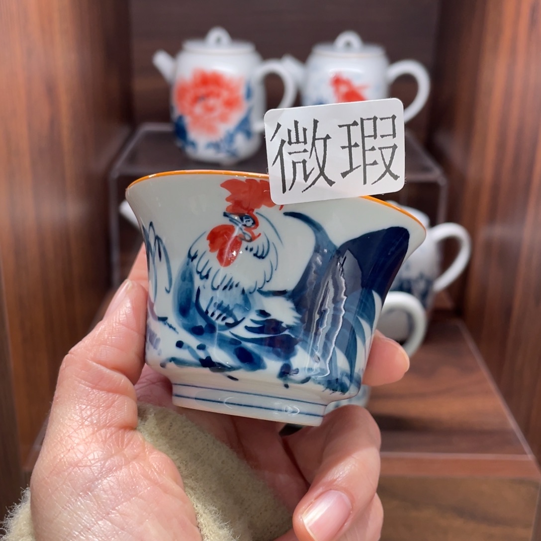 微瑕釉下彩纯手绘