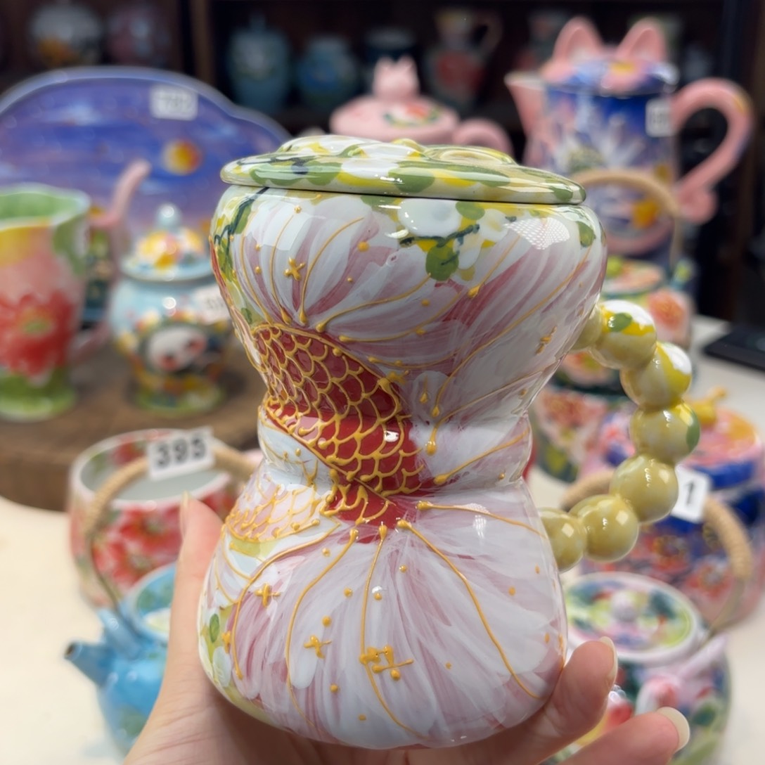 景德镇手绘高温釉下彩陶瓷茶具